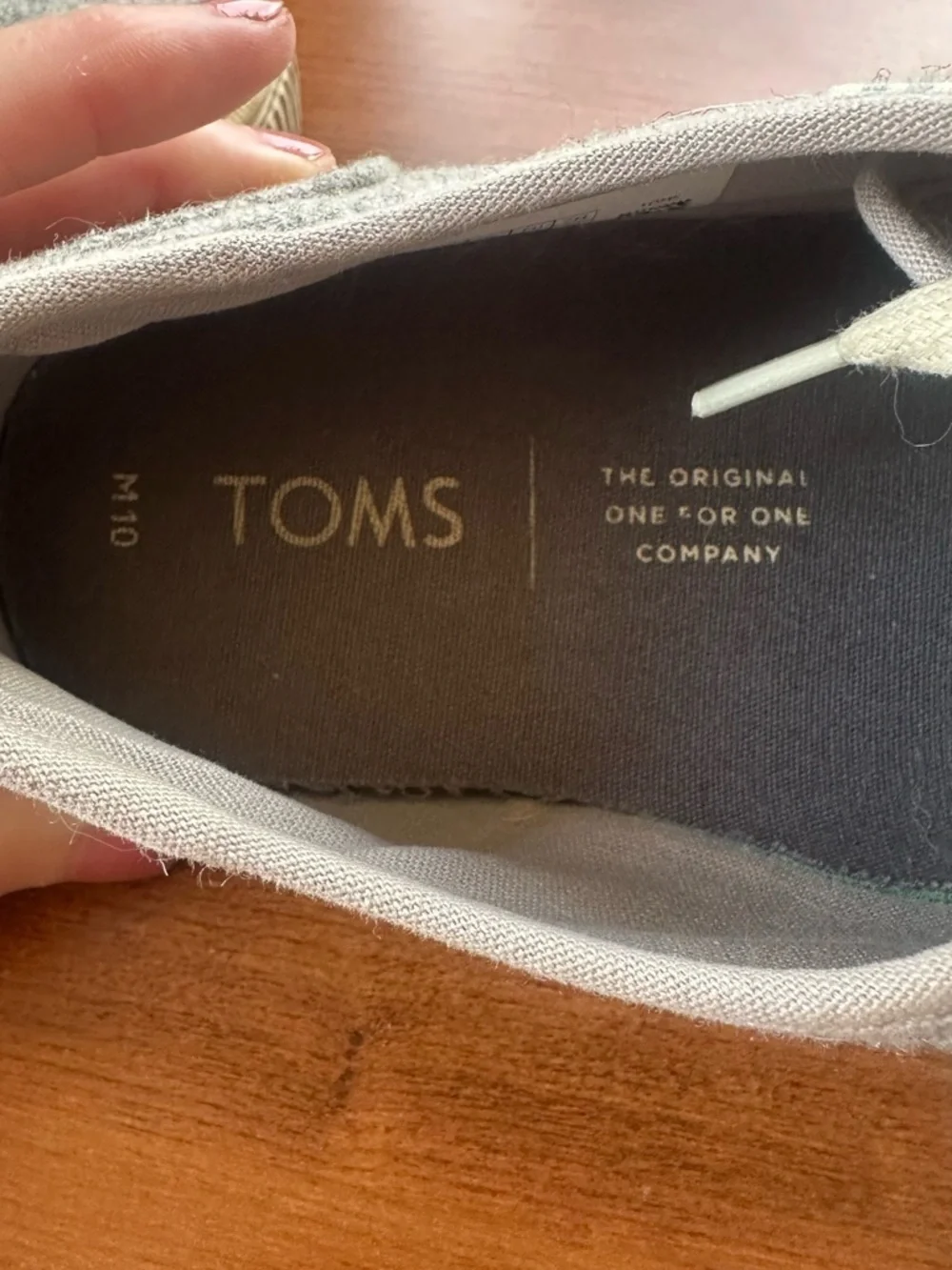 Toms Men's Gray Carlo Drizzle Felt Casual Lace-Up Sneakers Sz 10